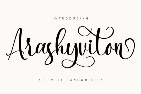Arashyviton: A Charming Script Font for Creative Branding