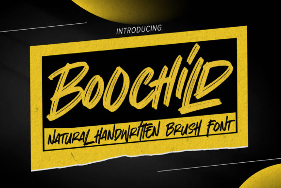 Boochild: A Handwritten Brush Font for Creative Marketers