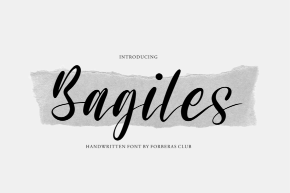 Discover the Elegance of Bagiles: A Premium Script Font