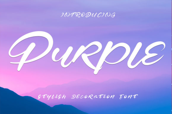 Discovering Purple: A Charming Script Font for Editorial Design