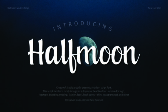 Halfmoon: A Charming and Elegant Script Font for Editorial Design