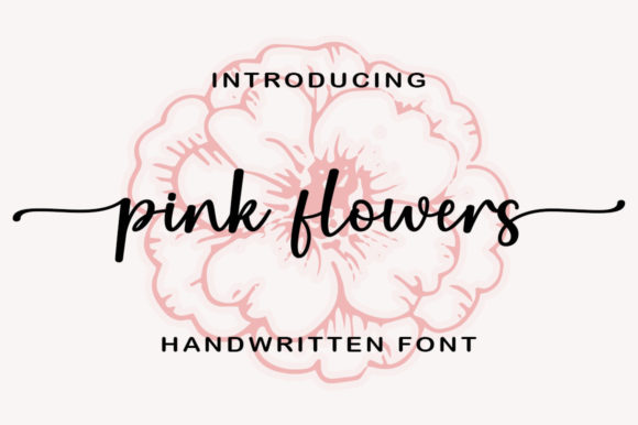 Pink Flowers: A Charming and Elegant Script Font for Web Design
