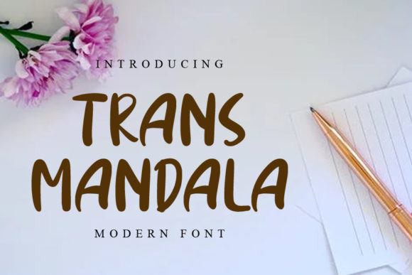 Trans Mandala: A Handwritten Font for Editorial Elegance